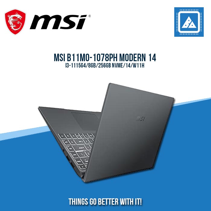 MSI B11MO-1078PH MODERN 14 I3-1115G4/8GB/256GB NVME | BEST FOR STUDENTS LAPTOP MSI B11MO-1078PH MODERN 14 I3-1115G4/8GB/256GB NVME | BEST FOR STUDENTS LAPTOP